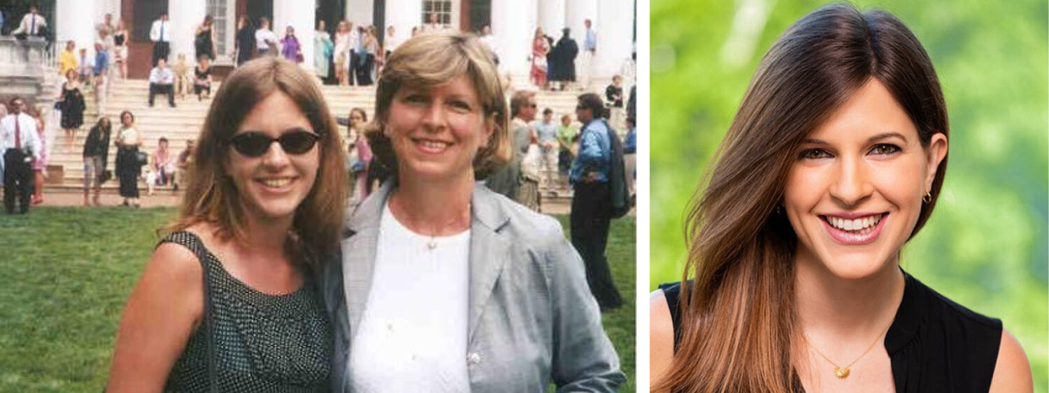 Jill Cockerham (CLAS, &apos;07) then and now. Her job as head of U.S. marketing and communications for Egon Zehnder, a global leadership advisory firm, began with a B.A. in music. Credit: Contributed photo
