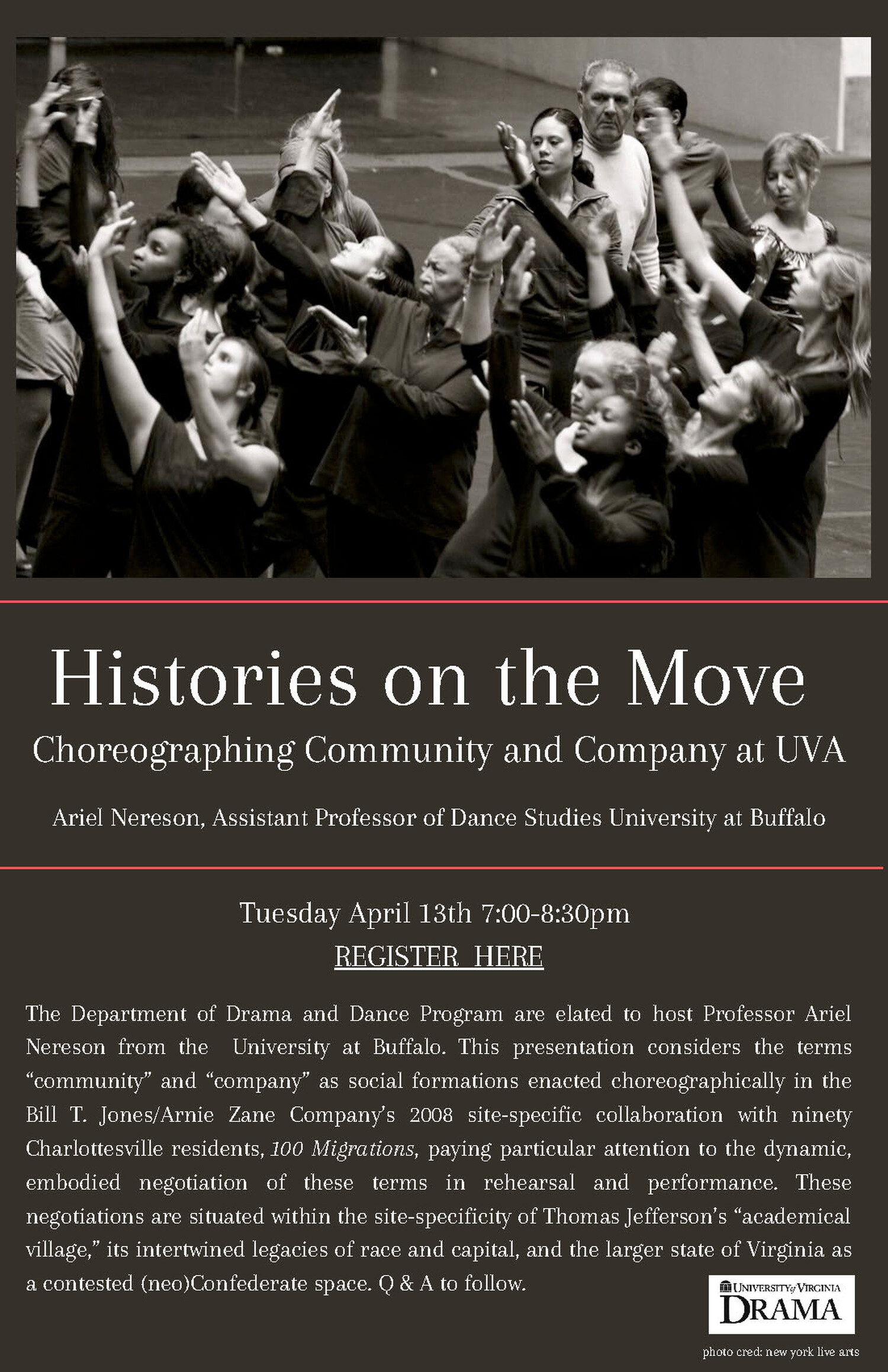 Histories on the Move; Choreographing Community and Company at UVA - Ariel Nereson, Assistant Professor of Dance Studies University at Buffalo