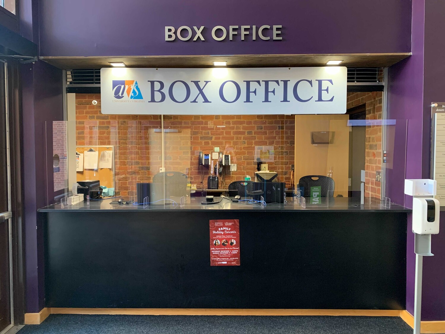 UVA Arts Box Office in the Drama Buidling