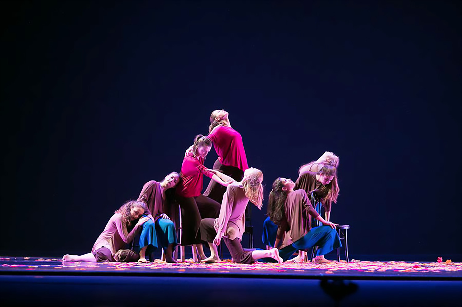 UVA Dance students in Benevolence by Artist-In-Residence Chien-Ying Wang, performed at the 2018 Fall Dance Concert, supported by a UVA Arts Council grant. IMAGE CREDIT: Jack Looney