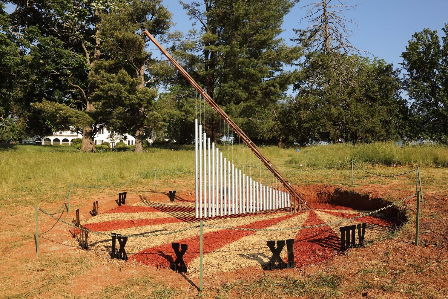 Parker Pearce (College &apos;23), Singing Sundial, 2021, mixed media installation. Photo by Tom Cogill.
