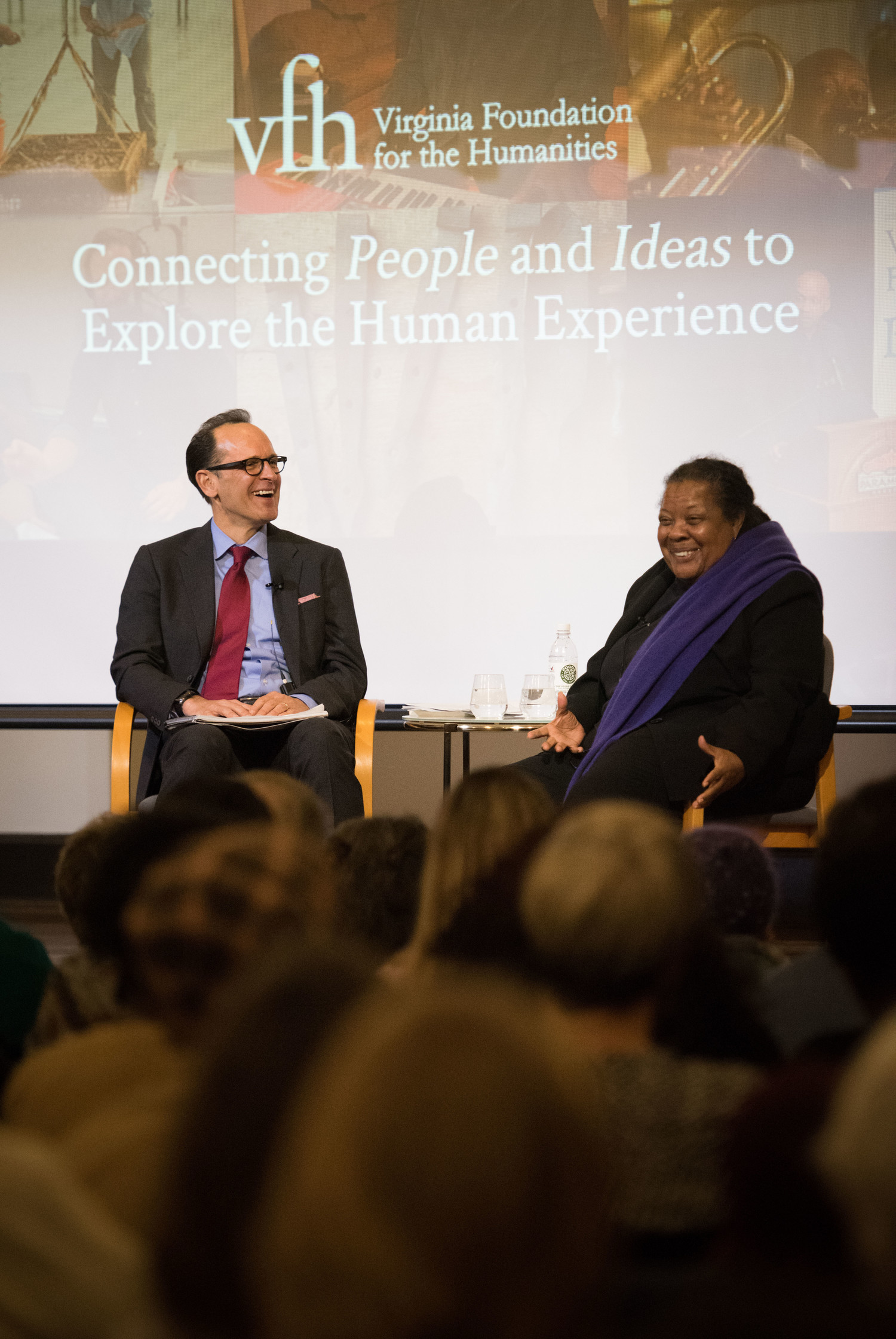 Civil rights icon Ruby Sales and Charles Marsh, Professor of Religious Studies, engage in a public conversation at the Jefferson School African American Heritage Center.