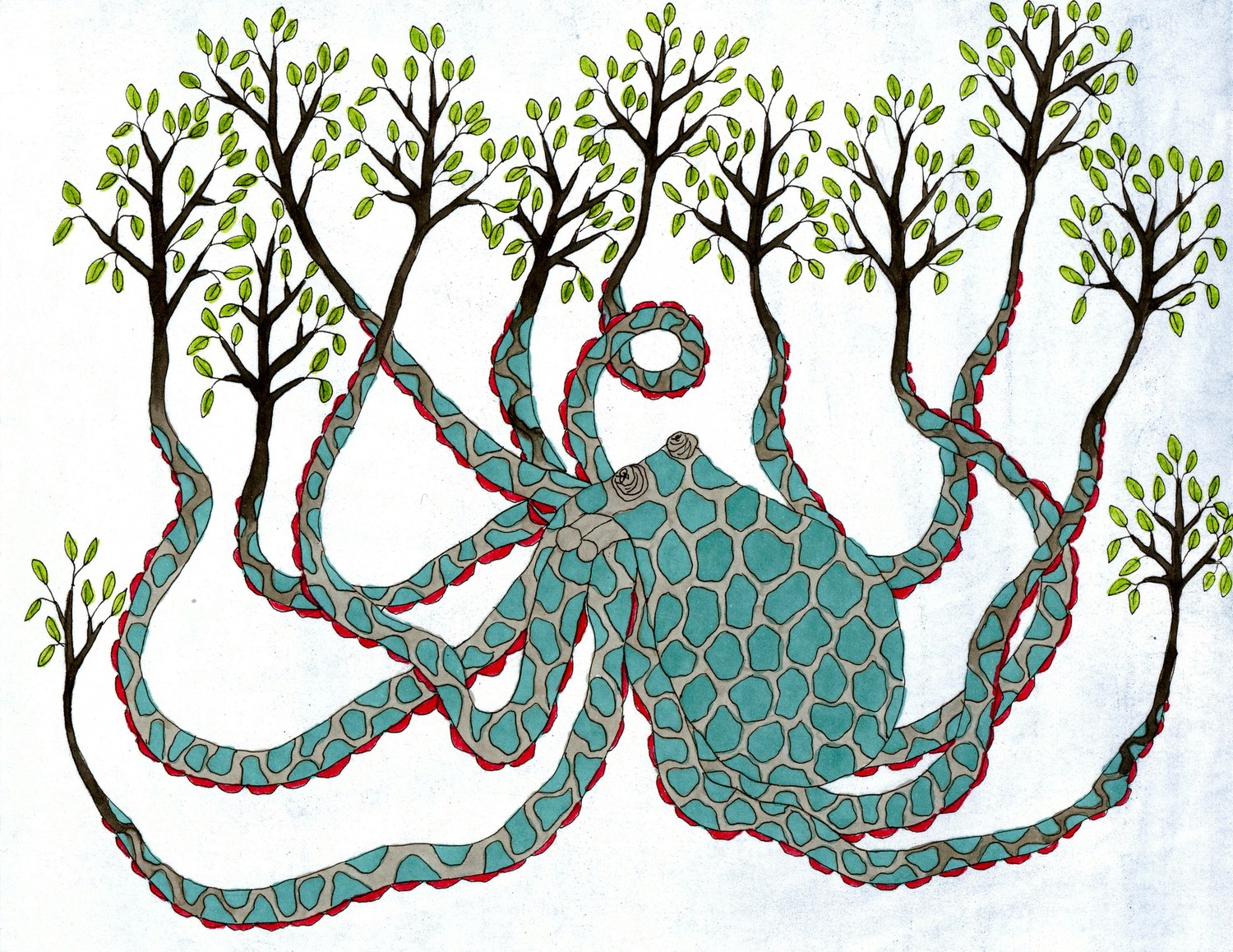 'Woodsy Octopus 2' by Kaki Dimock
