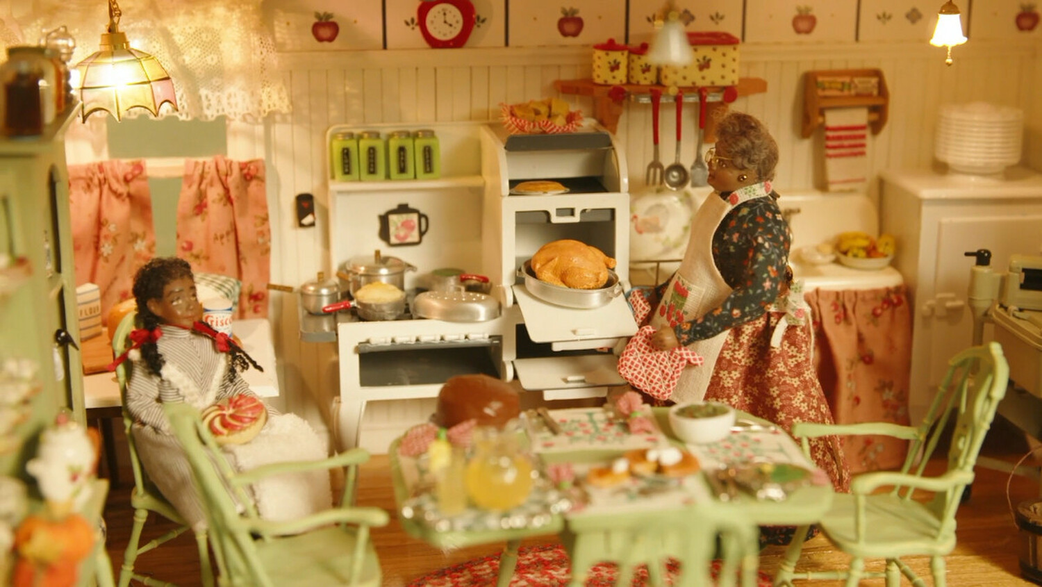 Glimpse of a dollhouse interior as seen in the “Our Alexandria” trailer.